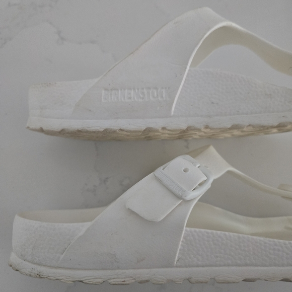 Birkenstock Essentials Gizeh Footbed Thong Slip-on Sandals Foam Light White 37 - Picture 5 of 9